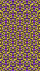 Ornate geometric pattern and abstract multicolored background