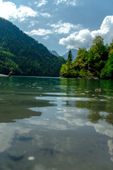 Ritsa lake in summer in Abkhazia