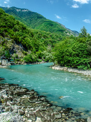 river in the mountains of Abkhazia