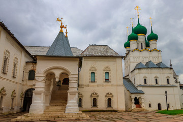 Architectural ensemble of the Rostov Kremlin in Rostov Veliky, Russia. Golden ring of Russia