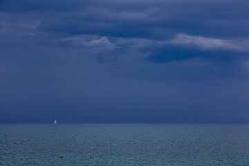 Fototapeta premium View from Perivoli harbor on Corfu island