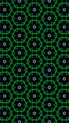 Ornate geometric pattern and abstract multicolored background