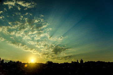 Fototapeta premium sunset in mountains