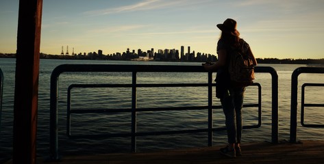 Sunset in the city 