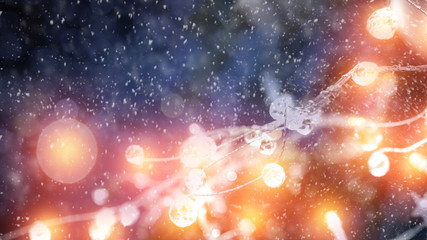 Fototapeta premium Christmas tree background and free space for your decoration 