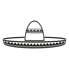 Sombrero. Abstract concept, icon. Vector illustration.