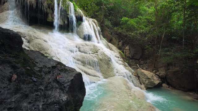 Erawan Waterfall (dolly shot), Kanchanaburi, Thailand