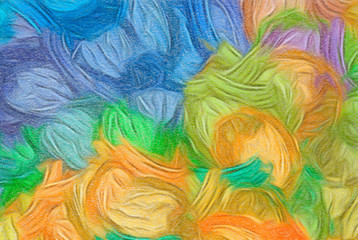 Abstract texture background. Digital painting in Vincent Van Gogh style artwork. Hand drawn artistic pattern. Modern art. Good for printed pictures, postcards, posters or wallpapers and textile print.