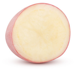 potato cut isolated on a white background