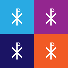 Christianity Chi Rho sign icon. Element of religion sign icon for mobile concept and web apps. Detailed Christianity Chi Rho icon can be used for web and mobile