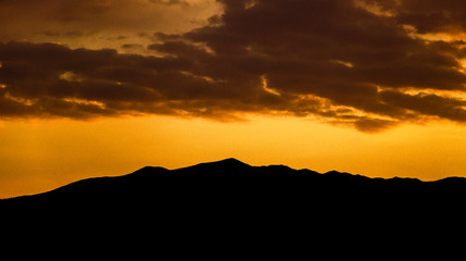 sunset in the mountains