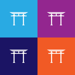 Shinto Torii sign icon. Element of religion sign icon for mobile concept and web apps. Detailed Shinto Torii icon can be used for web and mobile