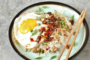 Kongnamul Bap. Korean Beansprout Rice. Kongnamul means “soybean sprouts” in English and bap means “rice.” BEAN SPROUT BEEF RICE BOWL 