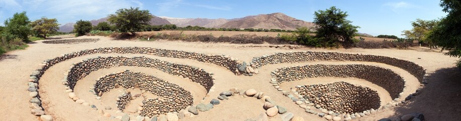 Cantalloc Aqueduct in Nazca, spiral or circle aqueducts