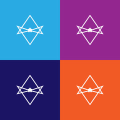 Thelema Unicursal hexagram sign icon. Element of religion sign icon for mobile concept and web apps. Detailed Thelema Unicursal hexagram icon can be used for web and mobile