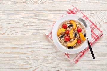 Oatmeal porridge. Healthy breakfast