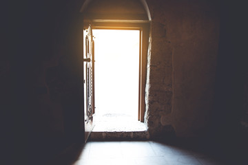 church door with light background