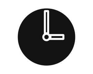 Simple icon vector, clock shaped