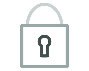 vector simple icon, padlock shaped