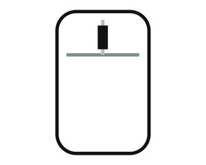 Simple icon vector, with computer mouse shape