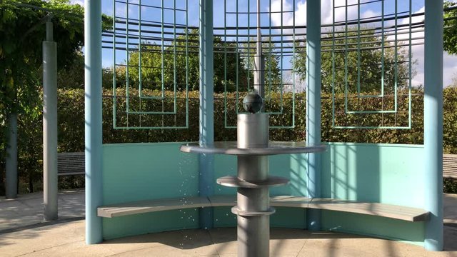 Brunnen im Kurpark, Bad Staffelstein, Bayern, Deutschland 