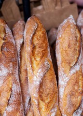 Baguette on street food market