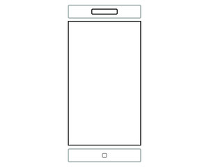 Simple icon vector, shaped smart phone