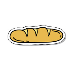 bread doodle icon, vector illustration