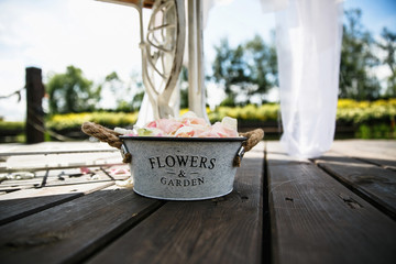 Stunning beautiful scenery at a top-level event, do-it-yourself decor, holiday decorations