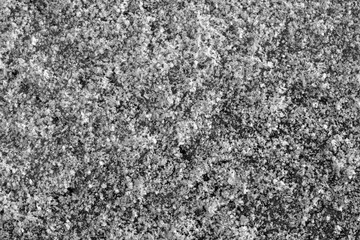 Frost on car glass texture in black and white.