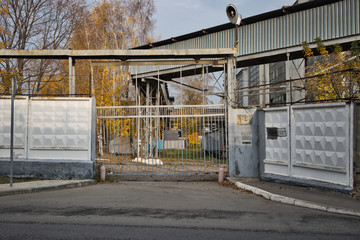 Gates of an abandoned industrial building