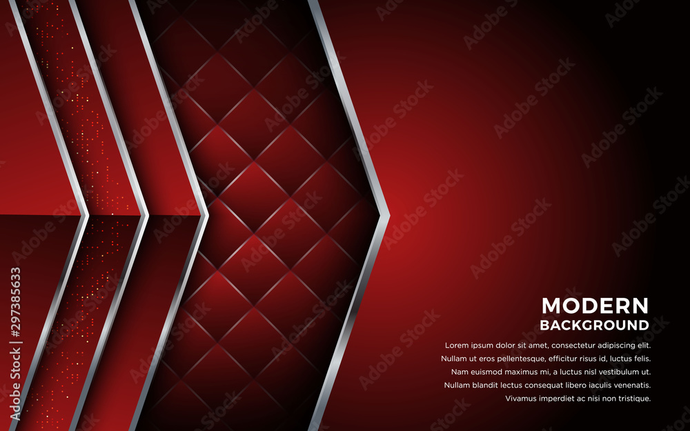 Aufkleber abstract red metallic overlap design modern futuristic technology background vector.