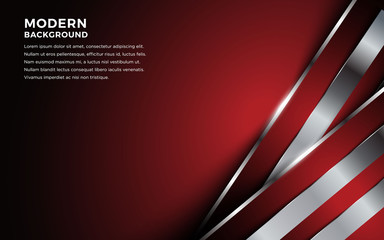 Abstract red metallic overlap design modern futuristic technology background vector.