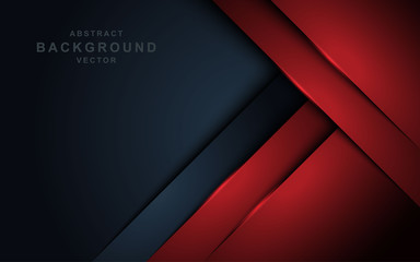 Elegant navy blue background with red overlap layer