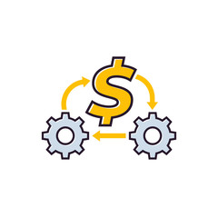 cost optimization or expenses reduction, vector icon
