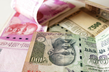 Indian currency rupee notes