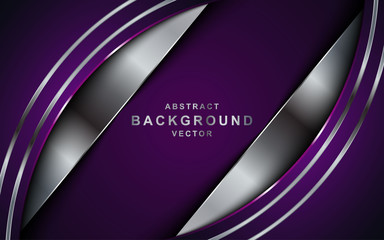 Luxurious purple and silver overlap layer background