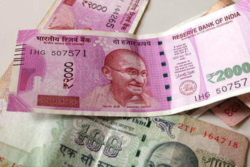 Indian currency rupee notes