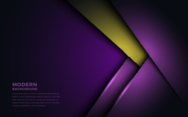 Luxurious purple and golden overlap layer background