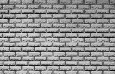 black and white brick wall background , rough bricks vintage texture ,wallpaper of old street