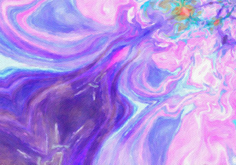 Psychedelic visual art abstract design pattern background, good for decorate banner, flyer, textile and fabric, canvas and paper print, craft hand drawn texture template, surreal form in bright colors