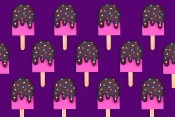 Fun colorful popsicle background