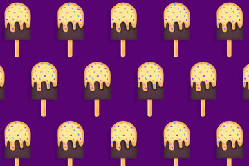 Fun colorful popsicle background