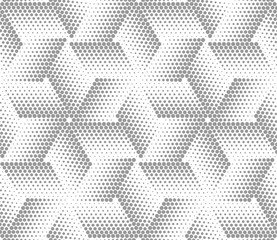 Vector geometric seamless pattern. Modern geometric background. Grid with rhombuses from dots.