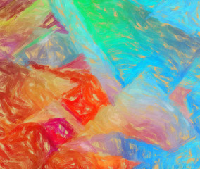 Psychedelic visual art abstract design pattern background, good for decorate banner, flyer, textile and fabric, canvas and paper print, craft hand drawn texture template, surreal form in bright colors