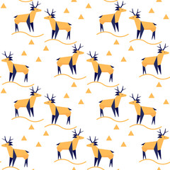 New year 2020 Merry Christmas Santa's deer origami
