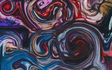 Psychedelic visual art abstract design pattern background, good for decorate banner, flyer, textile and fabric, canvas and paper print, craft hand drawn texture template, surreal form in bright colors