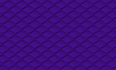 Abstract geometric ultraviolet background with 3D rhombuses purple mosaic pattern