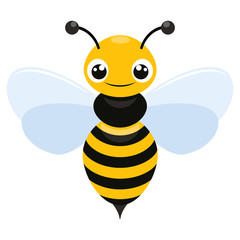 Illustration of a flying bee flat icon