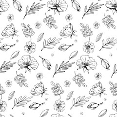 seamless floral pattern with flowers